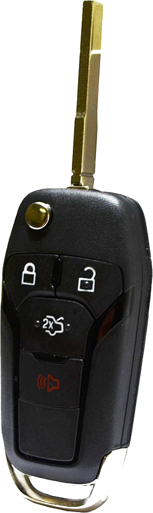 *SHELL, PAD, & FLIP BLADE ONLY* Ford 4 Button Flip Key Casing w/ Trunk - N5F-A08TAA-1
