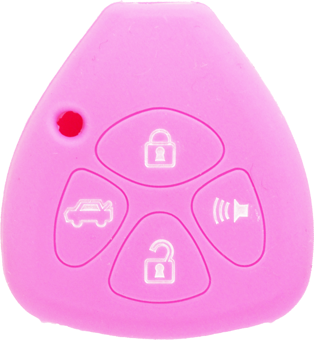 Toyota 4 Button Remote Head Key Silicone Cover - Pink-2