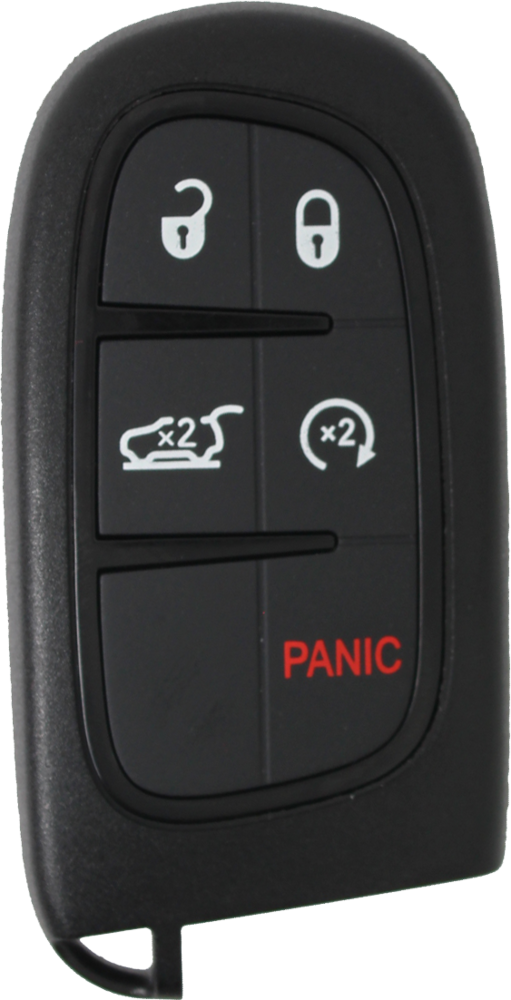*SHELL & PAD ONLY* Jeep Cherokee 5 Button Smart Remote Casing w/ Hatch - GQ4-54T-2