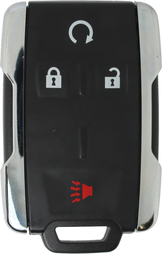 2014 - 2021 GMC 4 Button Keyless Entry Remote Fob w/ Remote Start - Chrome Siding - M3N32337100-1