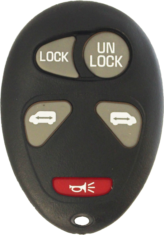 *SHELL & PAD ONLY* GM 5 Button Keyless Entry Remote Fob Casing w/ Duel Sliding Doors - L2C0007T-2