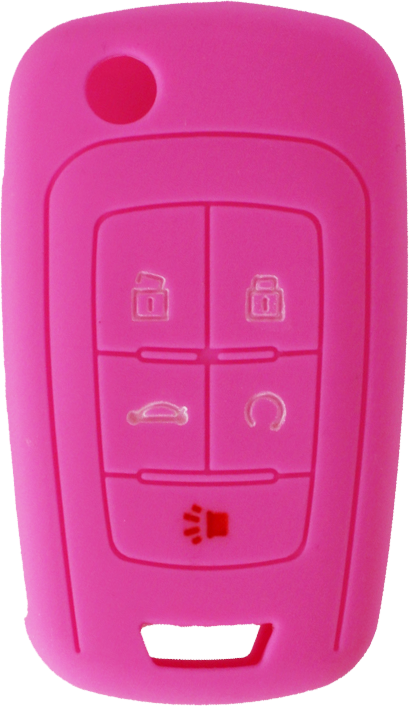*PROTECT YOUR REMOTE* GM 5 Button Flip Remote Remote Silicone Cover - Pink-1