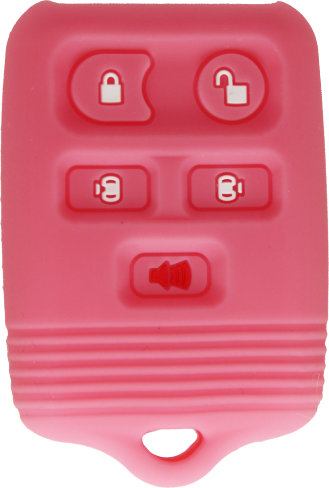 *PROTECT YOUR REMOTE* Ford/Mercury 5 Button Keyless Entry Remote Fob w/ Sliding Doors Silicone Cover - Pink-1