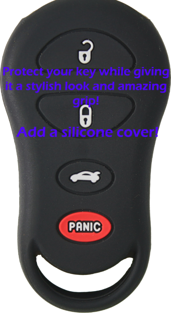 2001 - 2006 Replacement Chrysler/Dodge/Jeep 4 Button Keyless Entry Remote Fob - GQ43VT17T-2