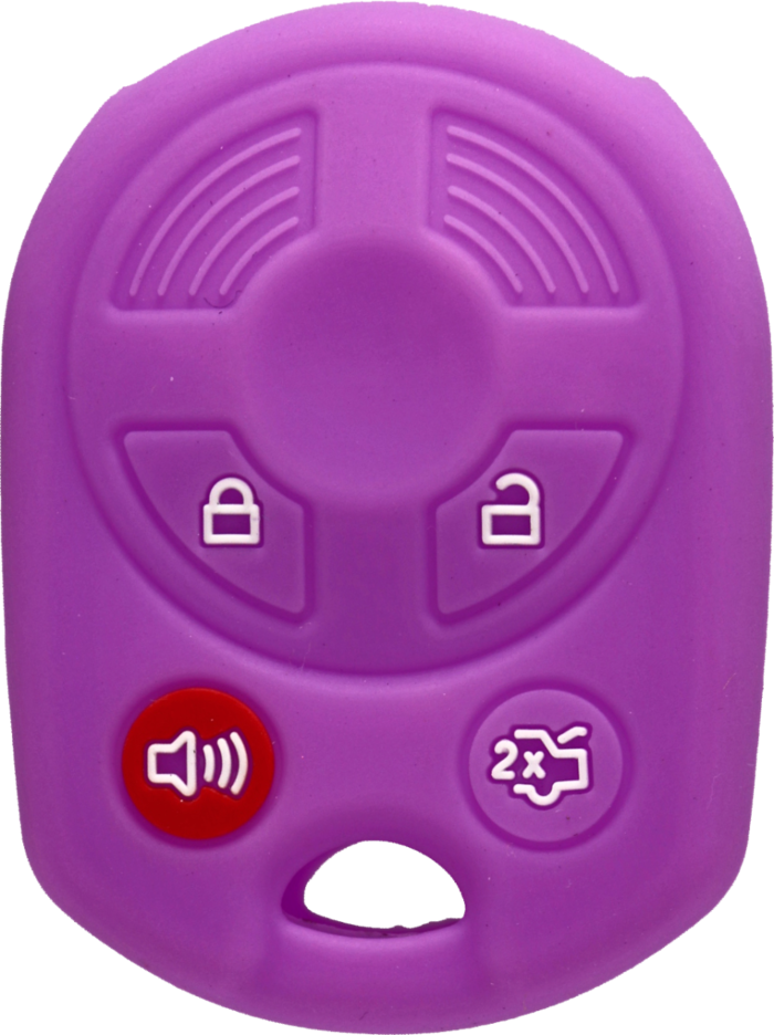 *PROTECT YOUR REMOTE* Ford 4 Button Remote Head Key (old style) Silicone Cover - Purple-1
