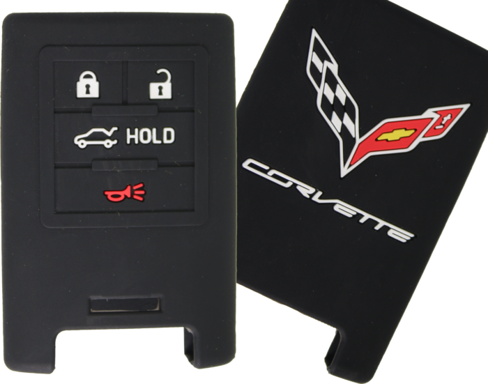 *PROTECT YOUR REMOTE* Chevrolet Corvette 4 Button Smart Remote Silicone Cover-1