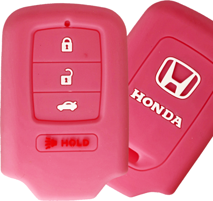 *PROTECT YOUR REMOTE* Honda 4 Button Smart Remote Silicone Cover - Pink-1