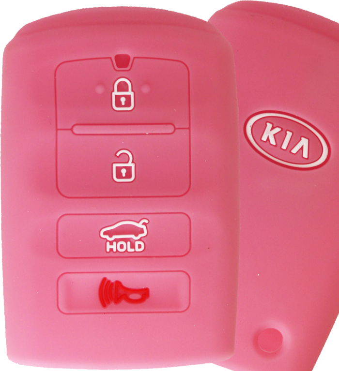 *PROTECT YOUR REMOTE* Kia 4 Button Smart Silicone Cover - Pink-1