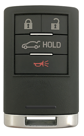 2008 - 2013 Cadillac 4 Button Smart Remote w/ Trunk - M3N5WY7777A - Standard emergency key included-1