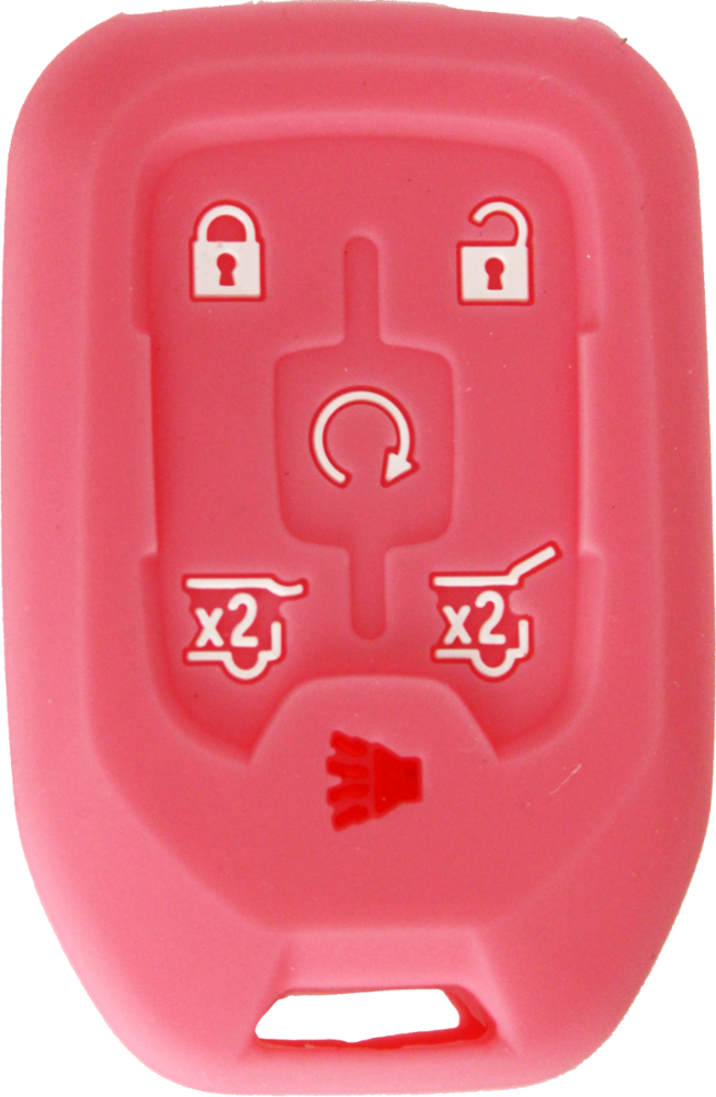 *PROTECT YOUR REMOTE* Chevrolet 6 Button Silicone Cover - Pink-1