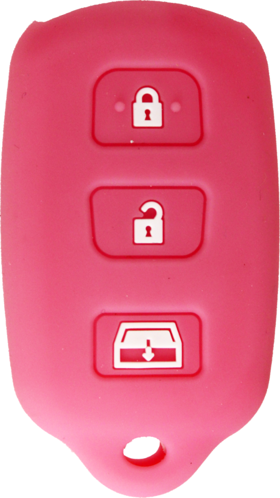 *PROTECT YOUR REMOTE* Toyota 4 Button With Hatch Glass Silicone Cover - Pink-1