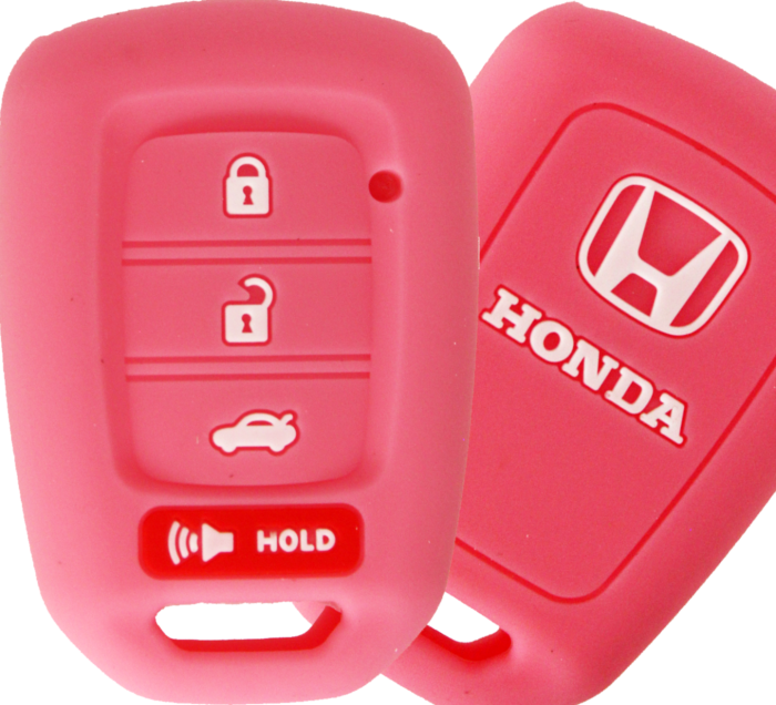 *PROTECT YOUR REMOTE* Honda 4 Button Silicone Cover - Pink-1