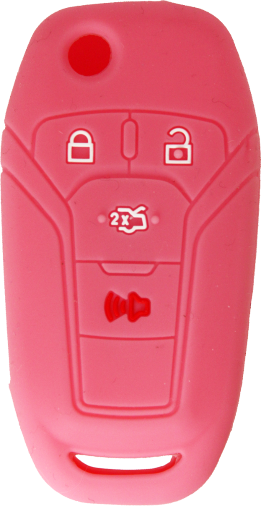 *PROTECT YOUR REMOTE* Ford 4 Button Flip Key Silicone Cover - Pink-1