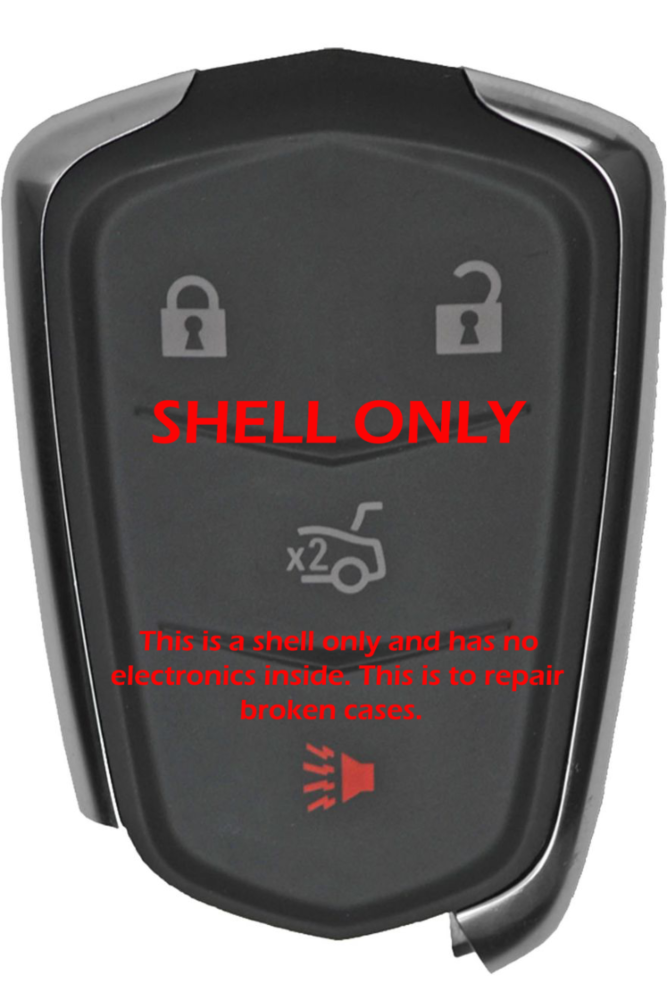 *SHELL & PAD ONLY* Cadillac 4 Button Remote Casing w/ Trunk - HYQ2AB/HYQ2EB-3