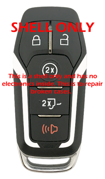 *SHELL, PAD, EKEY ONLY* Ford 5 Button Smart Remote Casing w/ Tail Gate - M3N-A2C31243300-1