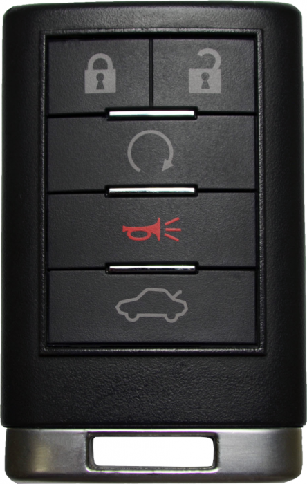 *SHELL & PAD ONLY* Cadillac 5 Button Keyless Entry Remote Casing w/ Trunk - OUC6000066-1