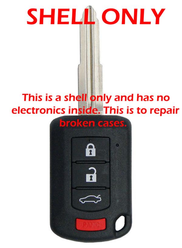 *SHELL & PAD ONLY* Mitsubishi 4 Button Remote Head Key Casing - OUCJ166N-1