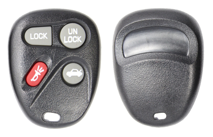 *SHELL & PAD ONLY* Cadillac/Chevrolet 4 Button Keyless Entry Remote Casing - L2C0005T-2