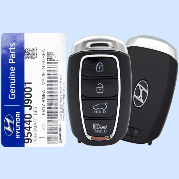 *NEW OEM* 2019 - 2020 Hyundai Kona 4 Button Smart Remote w/ Hatch - Emergency Key Included - TQ8-FOB-4F19: 95440-J9001-2
