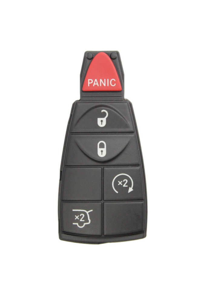 *PAIR OF* Jeep 5 Button w/ Remote Start Fobik Pad Replacement - Only for fobiks with FCC ID: IYZ-C01C-1