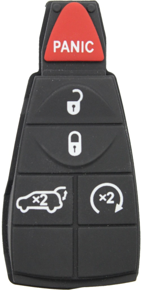 *PAIR OF* Dodge & Jeep 5 Button Fobik Pad Replacement - Only for fobiks with FCC ID: IYZ-C01C or M3N32297100-1