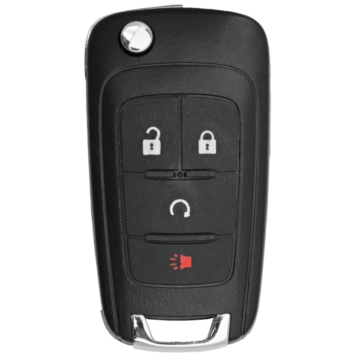 2013 - 2018 OEM GM 4 Button Flip Key w/ Remote Start - AVL-B01T1AC/OHT01060512/V2T-01080512-1