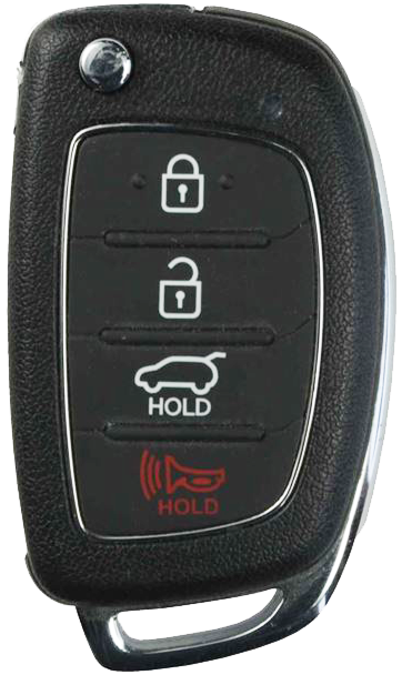 2013 - 2016 Hyundai Santa Fe 4 Button Flip Key w/ Hatch - TQ8-RKE-3F04-2