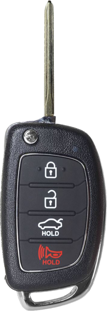 2017 - 2019 Hyundai Sonata 4 Button Flip Remote w/ Trunk - TQ8-RKE-4F25-1