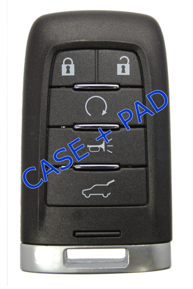*OEM SHELL, PAD & INSERT KEY ONLY* Saab 9-4X 5 Button Smart Remote Casing w/ Hatch-1