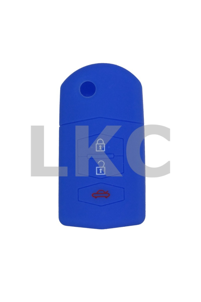 *BLUE* Mazda 3 Button Flip Key Silicone Cover-1