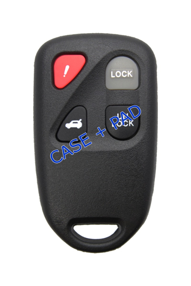 *SHELL & PAD ONLY* Mazda 4 Button Keyless Entry Remote Fob Casing - KPU41805-1