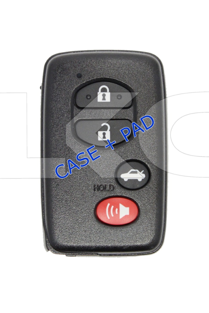 *SHELL & PAD ONLY* Toyota 4 Button Smart Remote Casing - Insert NOT included - HYQ14AAB-1