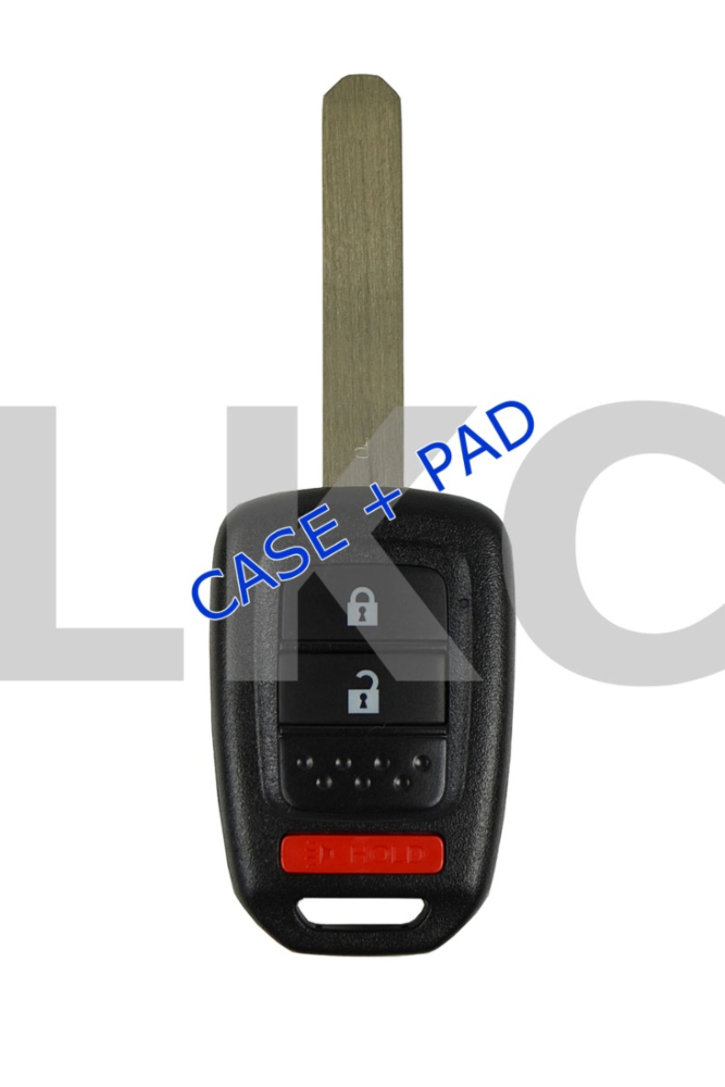 *SHELL & PAD ONLY* Honda 3 Button Remote Head Key Casing - MLBHLIK6-1T-1