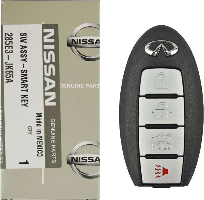 *NEW OEM* 2007 - 2015 Infiniti 4 Button Smart Key - Emergency key included - KR55WK48903-2