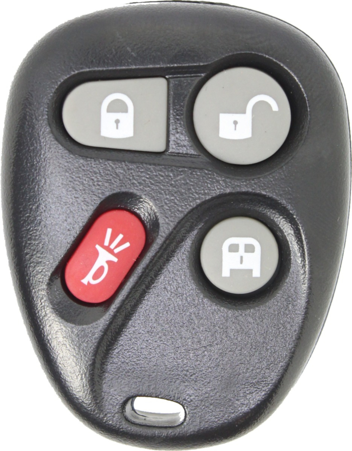 *SHELL & PAD ONLY* GM (Van) 4 Button Keyless Entry Remote Shell/Case/Housing w/ Rear Doors - KOBLEAR1XT-6