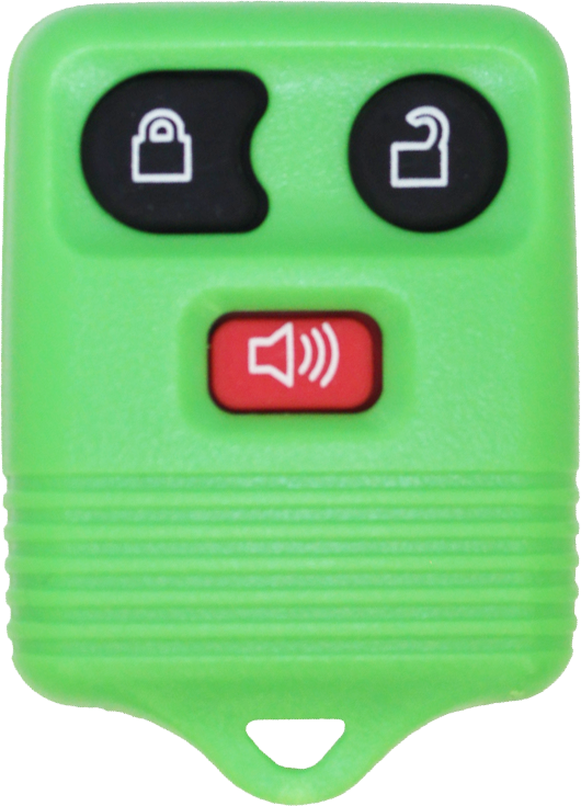 1998 - 2016 NEW Replacement Green Ford, Lincoln, Mazda, & Mercury 3 Button Keyless Entry Remote Fob - Green-1