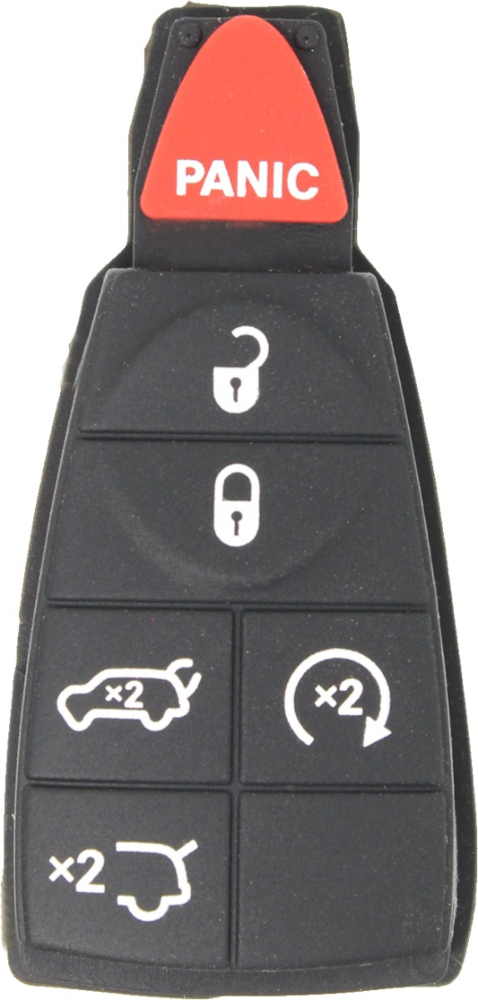 *PAIR OF* Jeep 6 Button Fobik Pad Replacement - Only for fobiks with FCC ID: IYZ-C01C-2