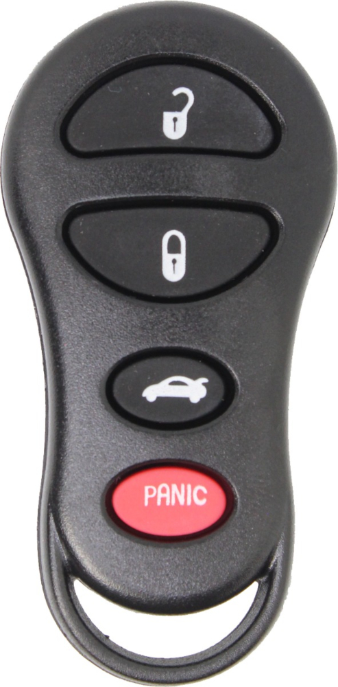 *NEW SHELL & PAD ONLY* Chrysler/Dodge/Jeep 4 Button Keyless Entry Remote Fob Casing - GQ43VT17T/GQ43VT9T-6