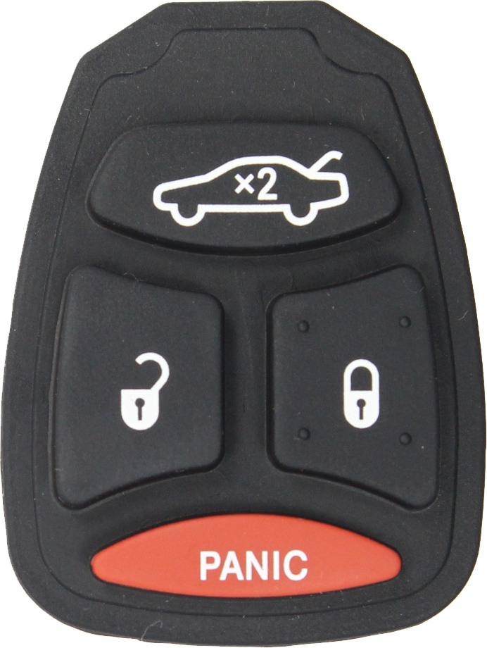 *PAD ONLY* OEM Chrysler, Dodge, Jeep 4 Button Remote Head Key Button Pad - KOBDT04A-1