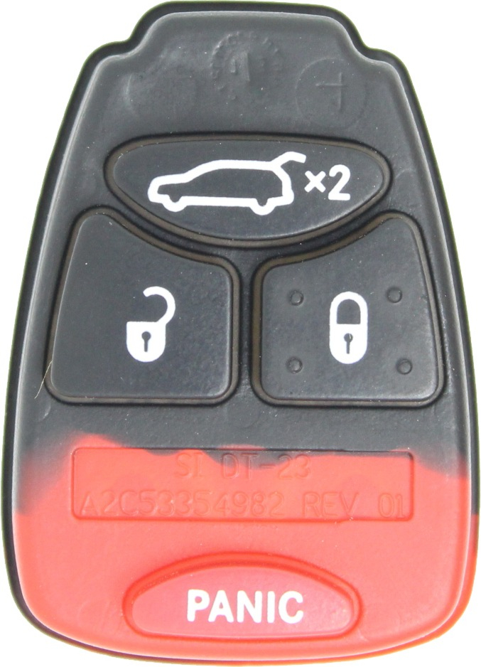 *PAD ONLY* Chrysler, Dodge & Jeep 4 Button Remote Head Key Button Pad w/ Hatch- M3N5WY72XX/OHT692427AA/OHT692713AA-1