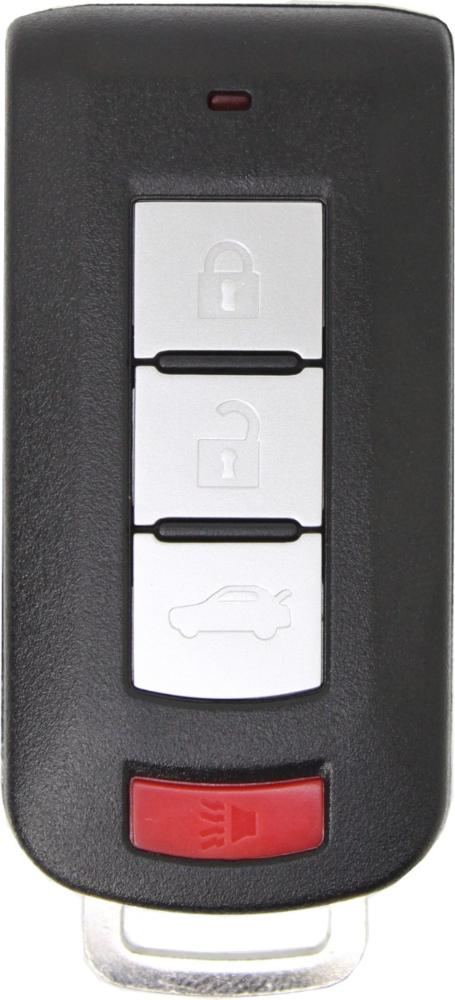 *SHELL & PAD ONLY* Mitsubishi 4 Button Smart Key Casing w/Trunk - Emergency key included - OUC644M-KEY-N-3