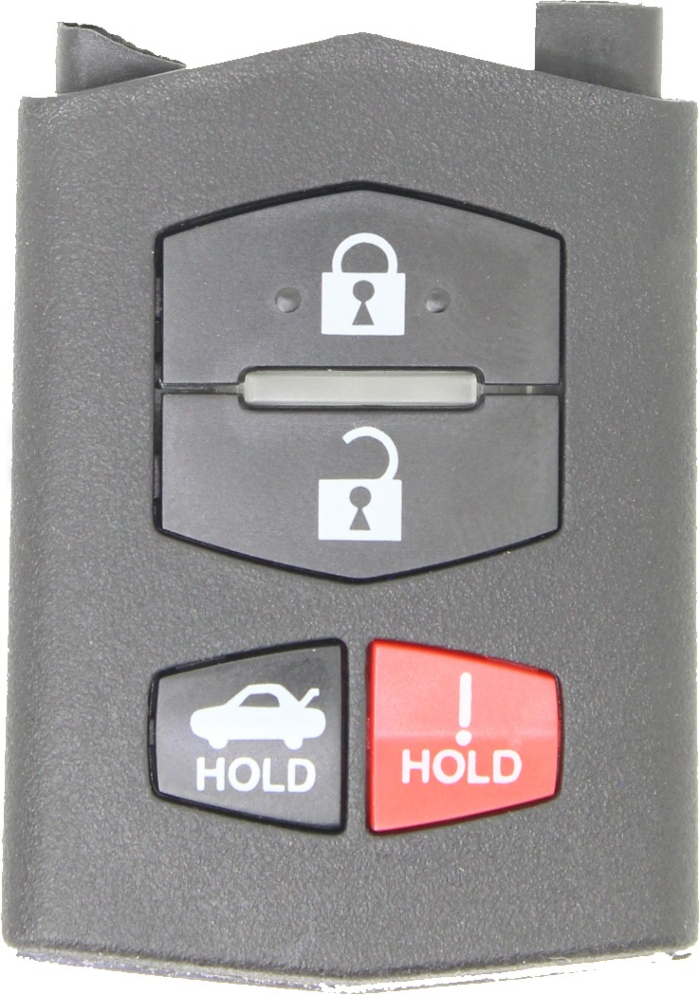 *SHELL & PAD ONLY* Mazda 4 Button Remote Casing w/Trunk - BGBX1T478SKE125-01-4