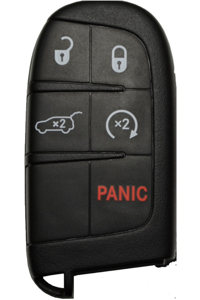 2014 - 2021 Jeep Grand Cherokee 5 Button Smart Key - Emergency key included - M3N40821302-1