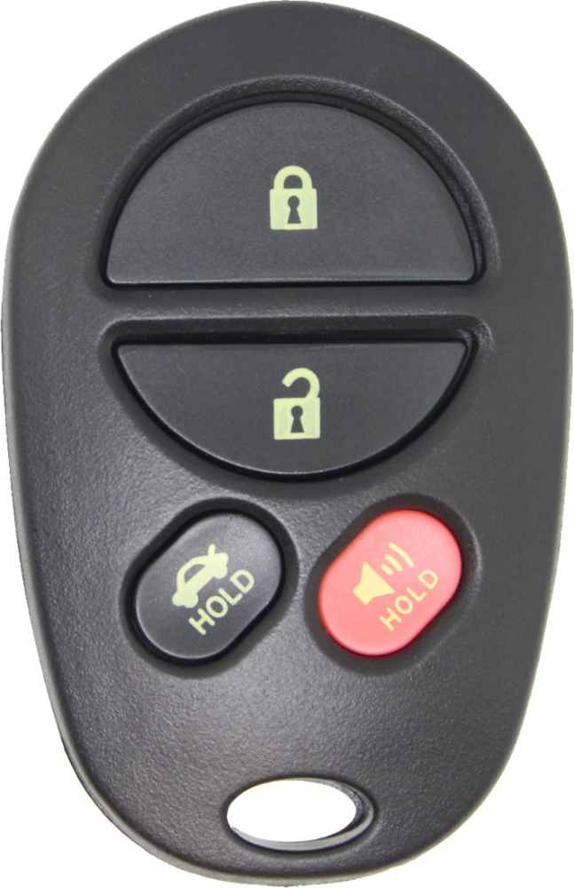 *SHELL & PAD ONLY* Toyota Avalon/Solara 4 Button Keyless Entry Remote Fob Case/Shell/Housing - GQ43VT20T-4