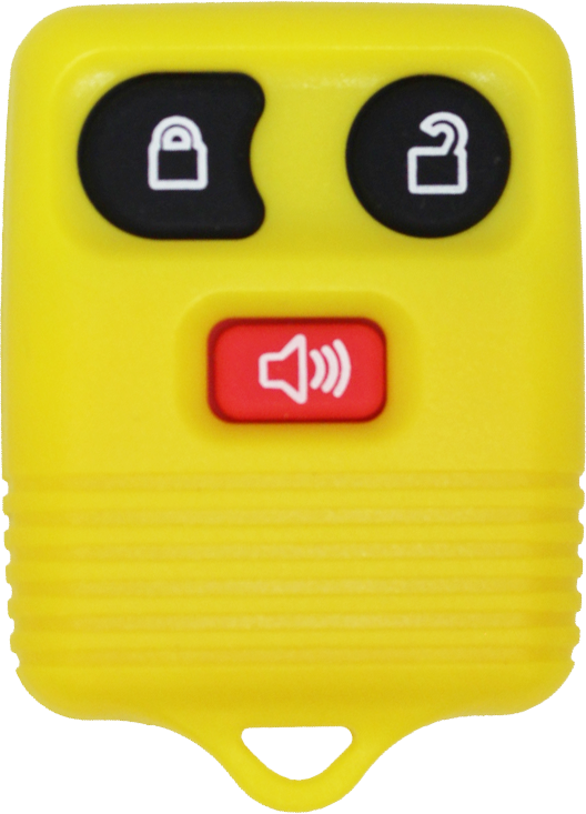 1998 - 2016 NEW Replacement Yellow Ford, Lincoln, Mazda, & Mercury 3 Button Keyless Entry Remote Fob - Yellow-2