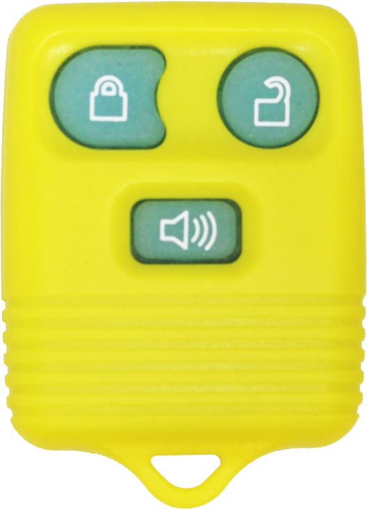 1998 - 2016 NEW Replacement Yellow Ford, Lincoln, Mazda, & Mercury Glow In The Dark 3 Button Keyless Entry Remote Fob - Yellow-Glow-2
