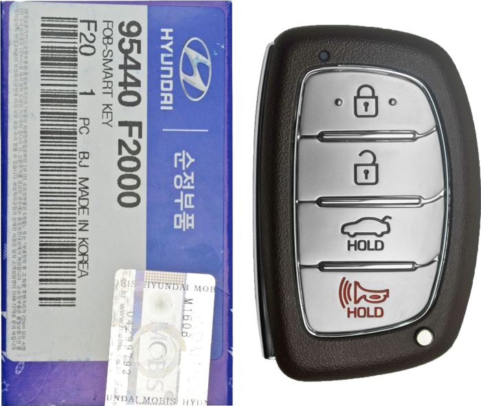*NEW OEM* 2016 - 2018 Hyundai Elantra 4 Button Smart Remote w/ Trunk - Emergency Key Included - CQOFD00120-2