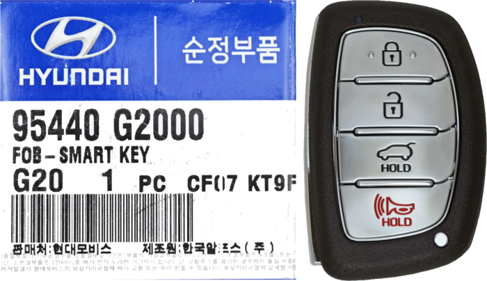 *NEW OEM* 2017 - 2019 Hyundai Ioniq 4 Button Smart Remote w/ Hatch - Emergency Key Included - TQ8-FOB-4F11: 95440-G2000-2