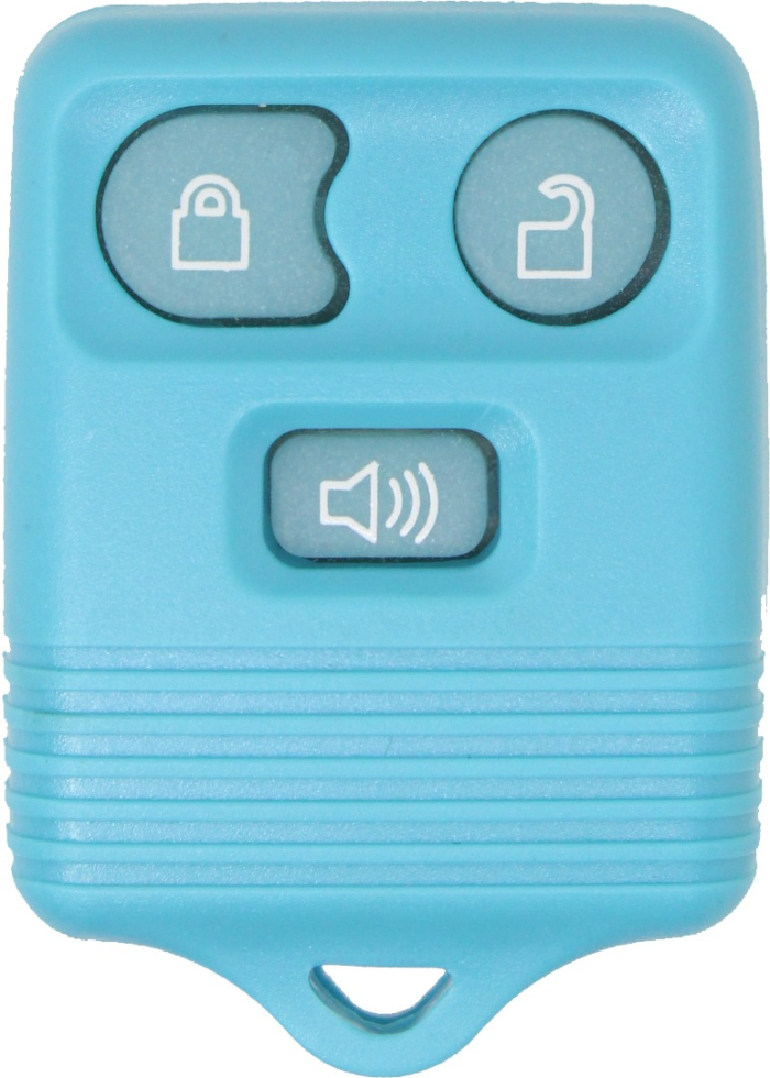 1998 - 2016 NEW Replacement Light Blue Ford, Lincoln, Mazda, & Mercury Glow In The Dark 3 Button Keyless Entry Remote Fob - Light Blue-Glow-3