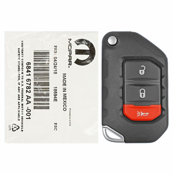 *NEW OEM* 2018 - 2021 Jeep 3 Button Flip Remote Key - OHT1130261-1